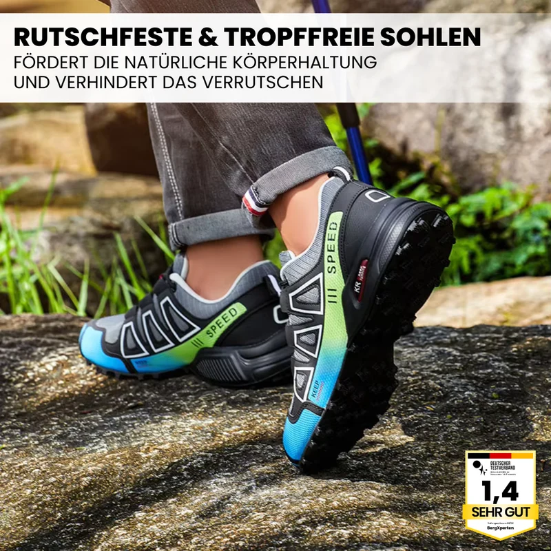 Trekking- & Wanderschuhe ergonomisch schmerzlindernd | rutschfeste Sohle & wasserdicht | ultraleicht, stabil für Alltag & Outdoor