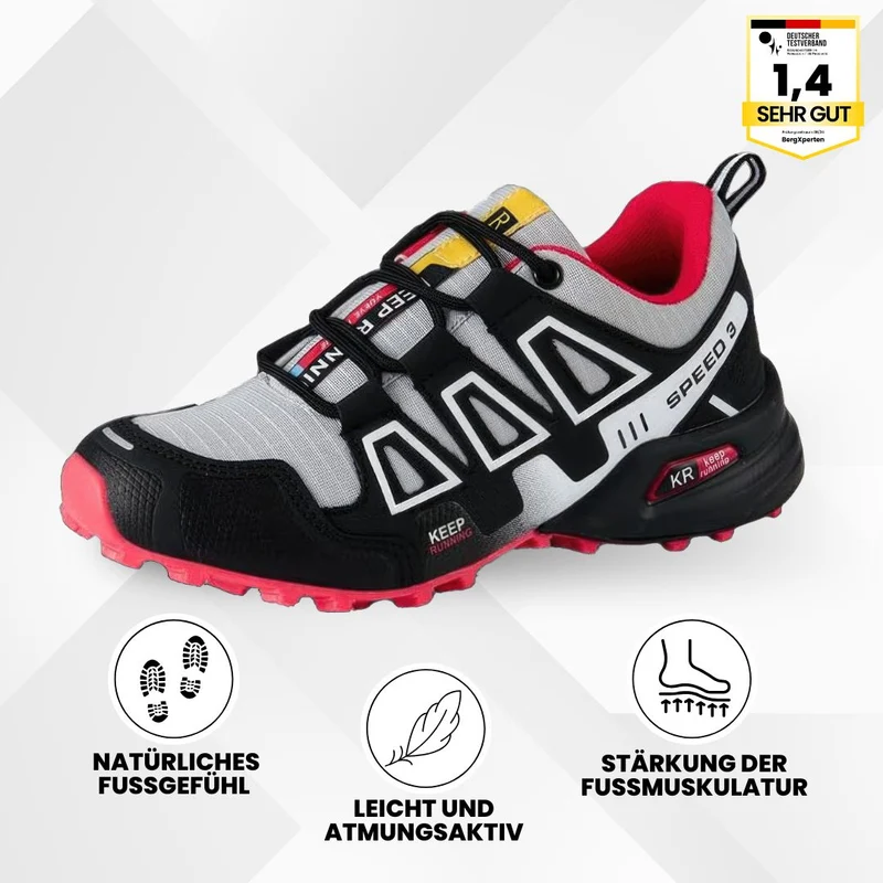 Trekking- & Wanderschuhe ergonomisch schmerzlindernd | rutschfeste Sohle & wasserdicht | ultraleicht, stabil für Alltag & Outdoor