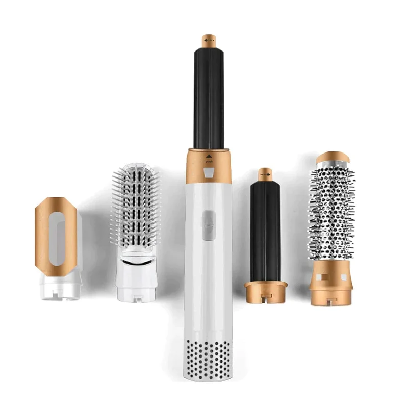 5-in-1 Haartrockner & Styling Bürste Set | Warmluft Styler für Glätten, Locken & Volumen | professioneller Haarstyler für Zuhause