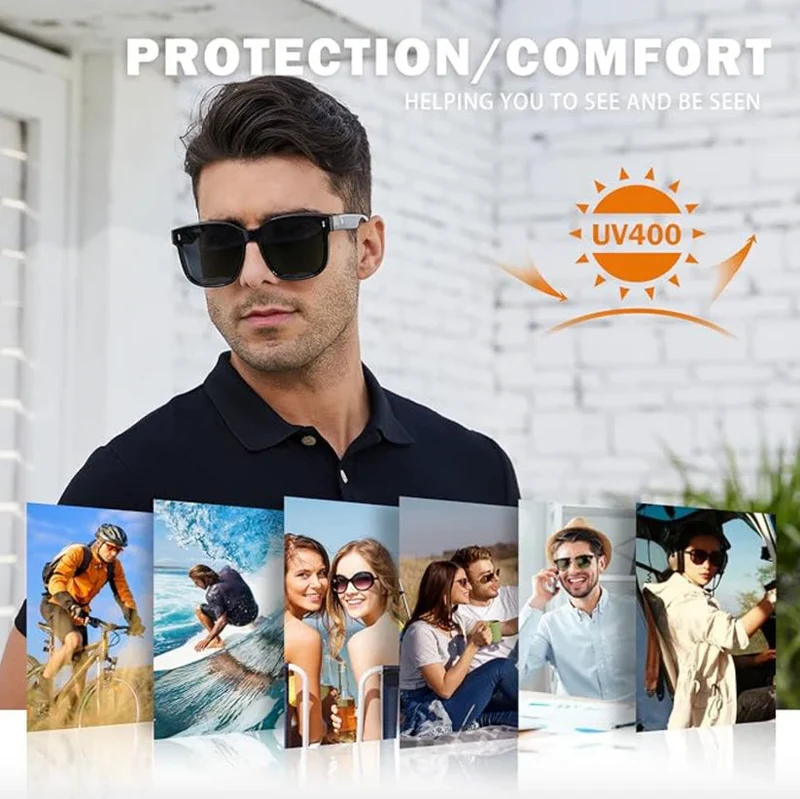 Überbrille mit UV400 Schutz für Damen & Herren | Sonnenbrille zum Überziehen über Sehhilfe | leichte Outdoor & Reisebrille