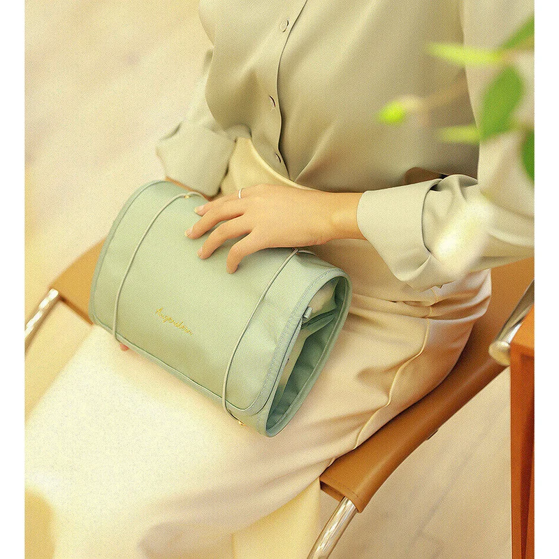Reise Kosmetiktasche mit 4 Fächern | Faltbare Hänge-Kulturtasche aus Nylon | Abnehmbarer Make-up Organizer