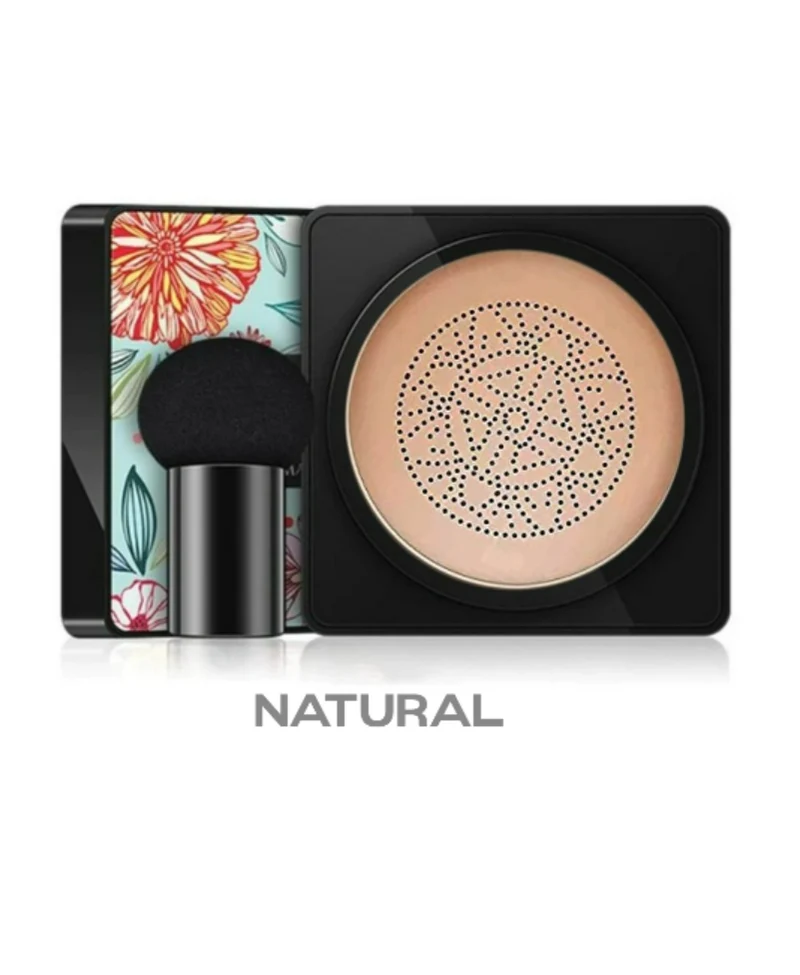 CC Creme Cushion mit Pilzkopf-Applikator | Aufbaubare Deckkraft & Farbkorrektur | SPF 20, wasser- & schweißfest | Brighten/Natural