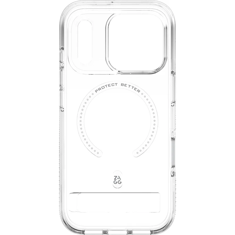ZAGG Crystal Palace Snap KickStand Case for iPhone 18 Pro/17 Pro (Clear)