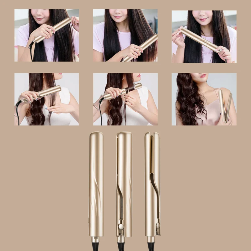 2-in-1 Hairstyler Glätteisen & Lockenstab Keramik | professioneller Haarstyler mit Temperaturregelung | Anti-Frizz Stylinggerät für alle Haartypen