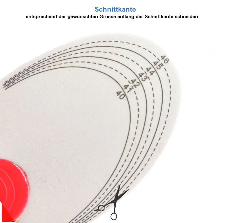 Orthopädische Einlegesohlen ergonomisch & stoßdämpfend | Fußgewölbe-Unterstützung & Fersendämpfung | Zuschneidbar für Alltag & Sport
