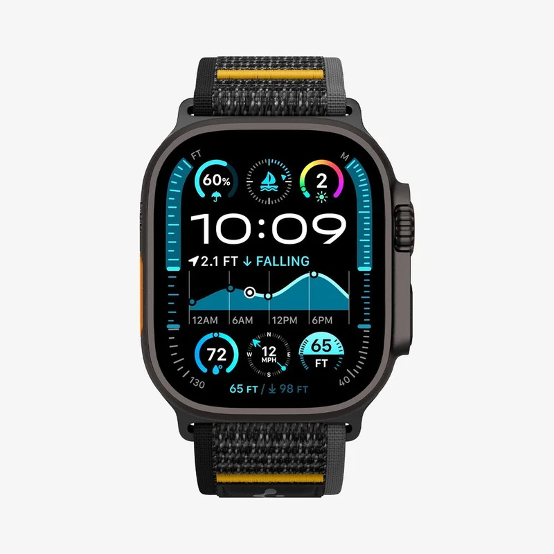 Spigen Apple Watch 49mm 46mm 45mm 44mm 42mm Athlex Air Band (Active Black)