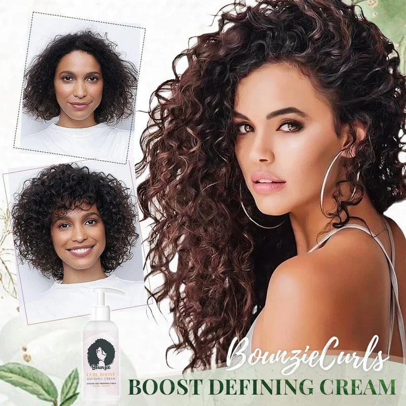 Lockencreme für definierte Curls | Anti-Frizz Curl Booster 50 ml | Ohne Hitze | 1+1 Set