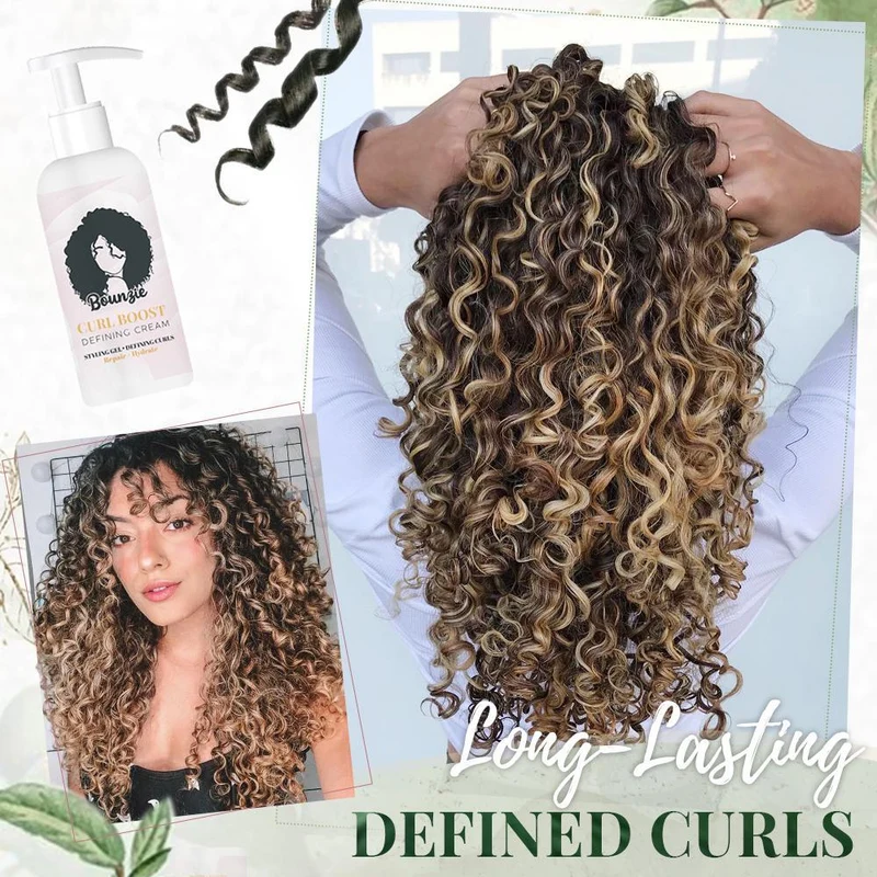 Lockencreme für definierte Curls | Anti-Frizz Curl Booster 50 ml | Ohne Hitze | 1+1 Set