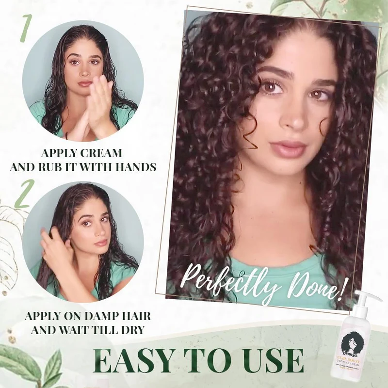 Lockencreme für definierte Curls | Anti-Frizz Curl Booster 50 ml | Ohne Hitze | 1+1 Set