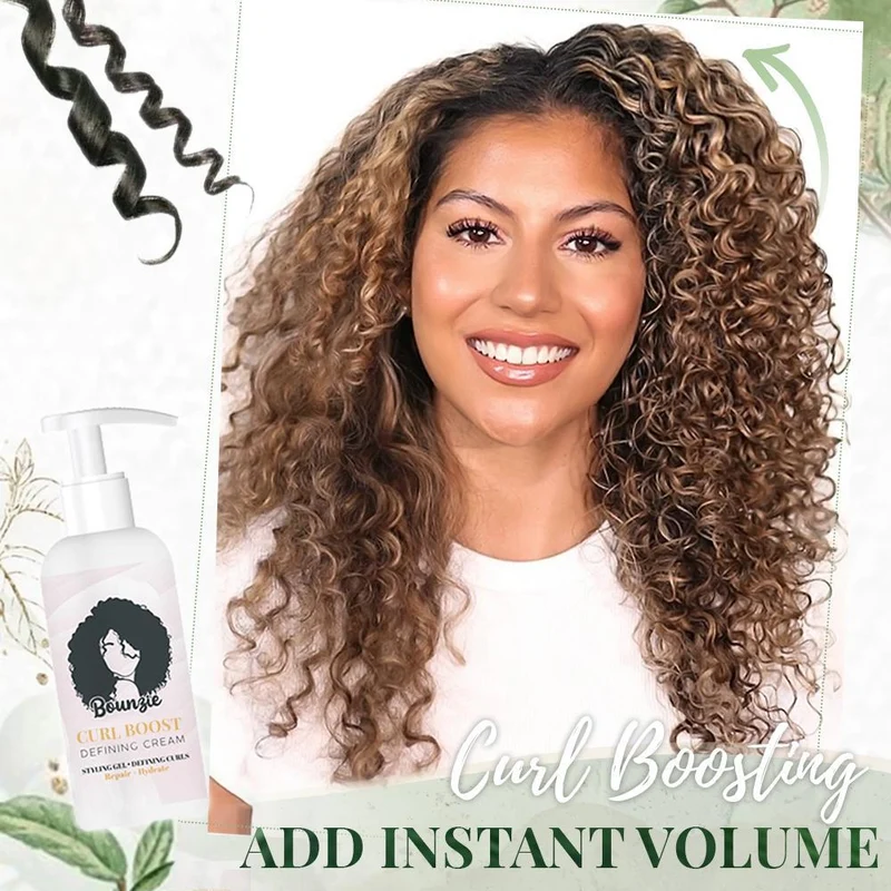 Lockencreme für definierte Curls | Anti-Frizz Curl Booster 50 ml | Ohne Hitze | 1+1 Set