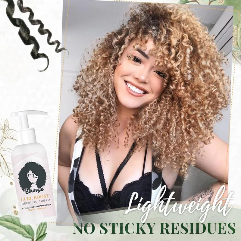 Lockencreme für definierte Curls | Anti-Frizz Curl Booster 50 ml | Ohne Hitze | 1+1 Set
