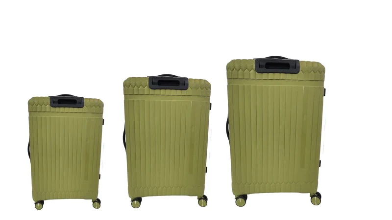 FUTURA 3pcs Set Luggage Trolley Suitcases Travel Bags 20/24/28" - Olive