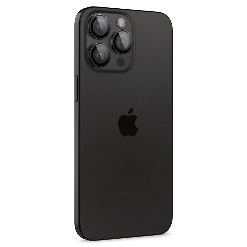 SPIGEN EZ Fit Optik Pro 2PCS Glass Camera Lens Protector for iPhone 17 Pro/Max/16 Pro/Max/15 Pro/Max/14 Pro/Max (Black)