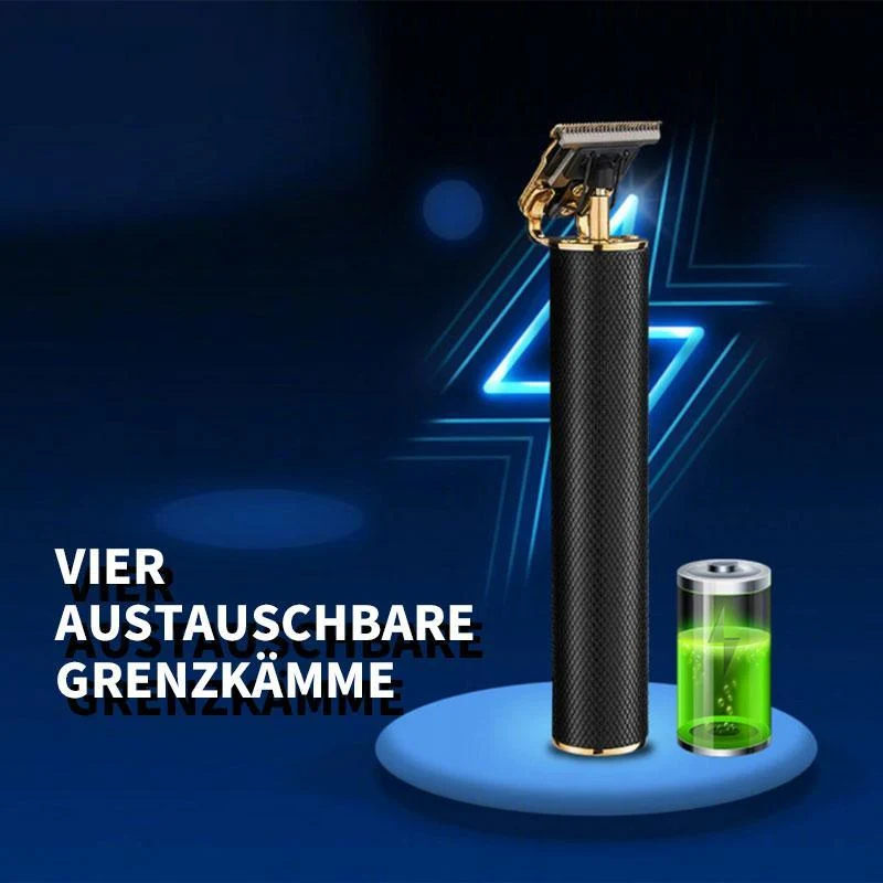 Vintage elektrischer Haarschneider mit T-Klinge 30 mm | 2 Modi, präzises Konturieren & Trockenrasur | 2200 mAh, bis 6 Std Laufzeit