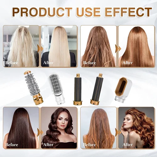 5-in-1 Styling-Haartrockner mit Aufsätzen | Blowout, Locken, Glätten & Volumen | Negative Ionen, 3 Temperaturstufen, 220–240V