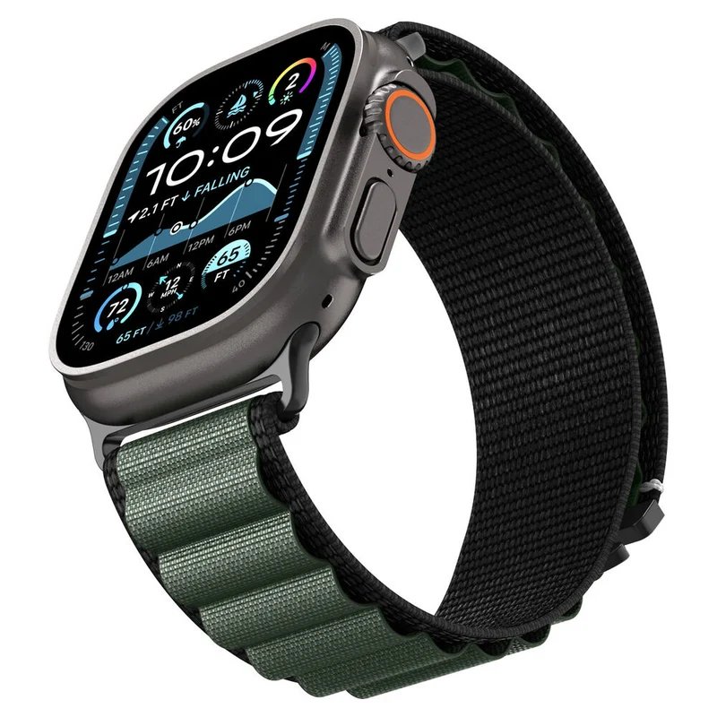 Spigen Apple Watch 49mm 46mm 45mm 44mm 42mm WBF1 Band (Black Green)