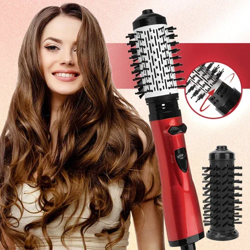 Haartrockner mit Bürste | 2-in-1 Föhn & Styler | 360° Rotation & Ionen-Technologie
