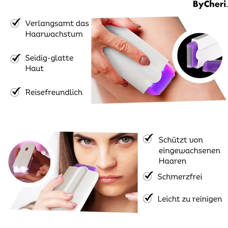 Schmerzfreier Haarentferner kabellos wiederaufladbar | Damen Epilierer & Trimmer für glatte Haut | sanfte Haarentfernung für alle Hauttypen