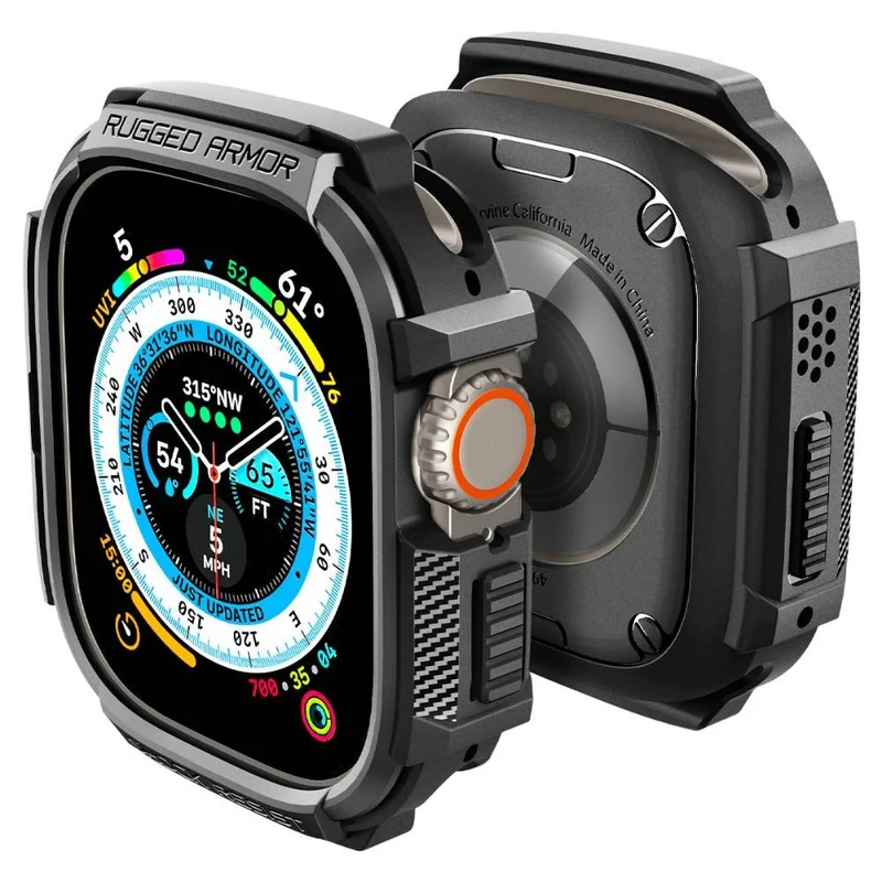 Spigen Apple Watch Ultra 4/3/2/1 49mm Rugged Armor Case (Black)