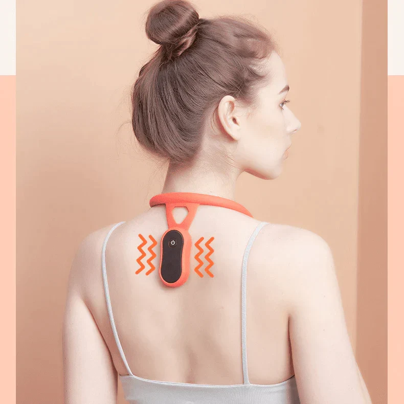 Tragbares Nackenmassagegerät kabellos | Vibrationsmassage für Nacken & Schultern | leicht & ergonomisch | Neck & Shoulder Relax