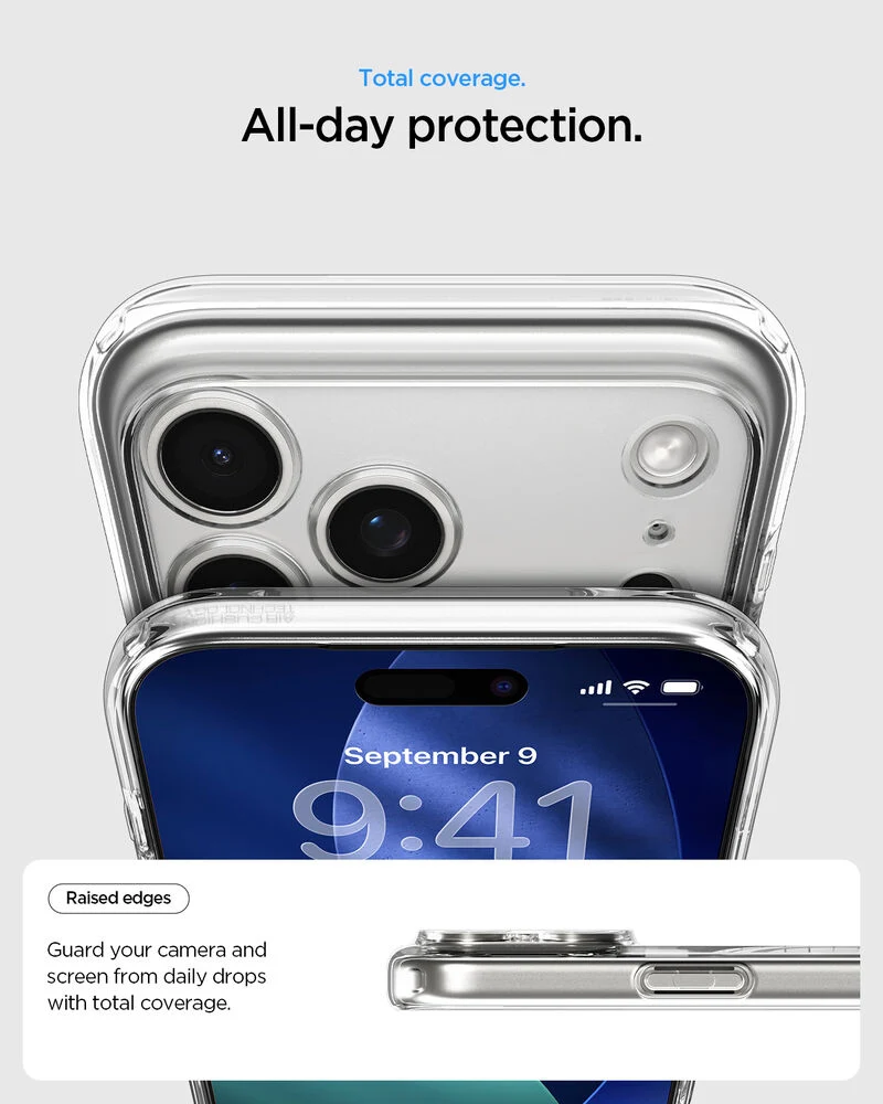 SPIGEN Ultra Hybrid MagSafe Case for iPhone 18 Pro/17 Pro (Frost Clear Case/White Ring)