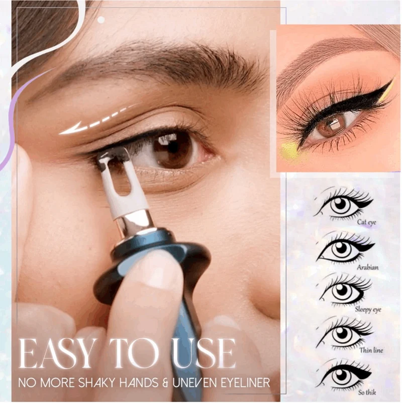 1 + 1 Gratis | Eyeliner Formwerkzeug | Präzise Linien & Winged Look | Für Anfänger & Profis
