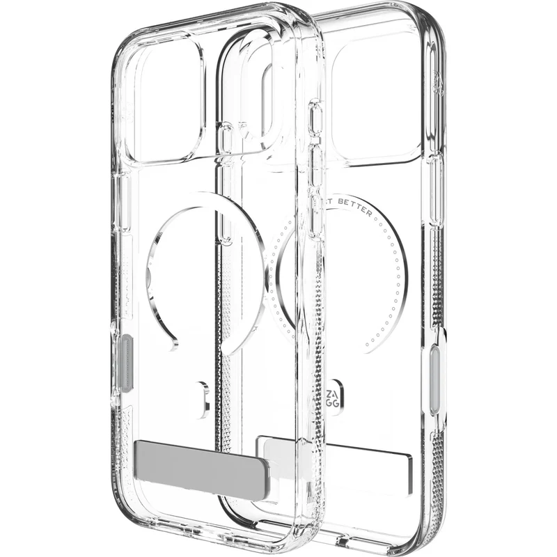 ZAGG Crystal Palace Snap KickStand Case for iPhone 18 Pro Max/17 Pro Max (Clear)