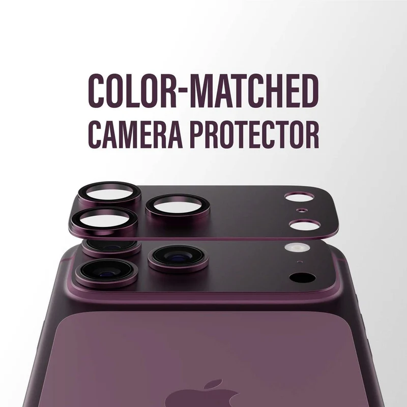 PanzerGlass Fender Camera Protector for iPhone 18 Pro Max (Dark Cherry)