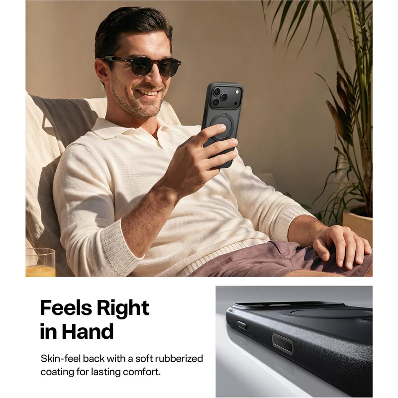 Torras Ostand Q3 Spin Case for iPhone 18 Pro Max (Black)
