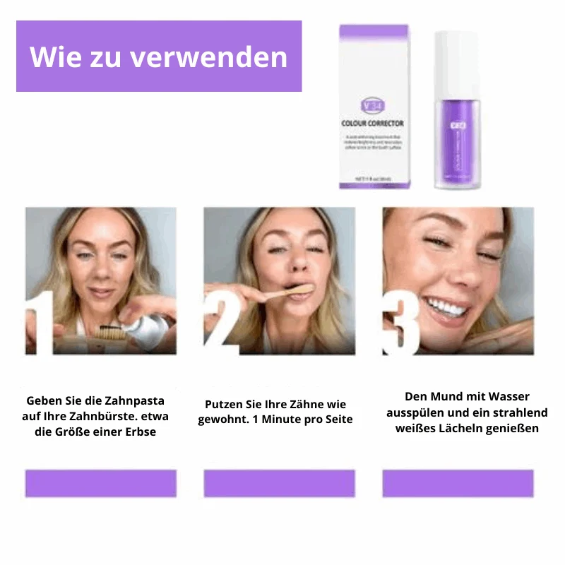Zahnaufhellungs Gel sanft | Fleckenentfernung für weißere Zähne | Whitening Gel für Kaffee & Tee Verfärbungen