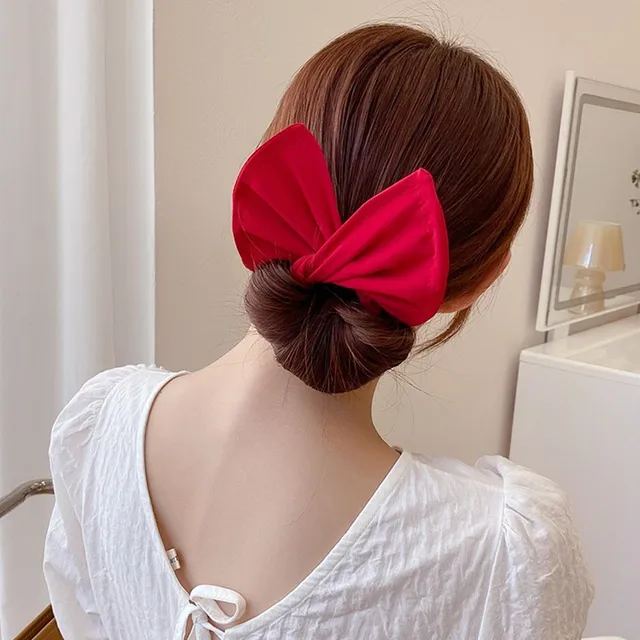 Haarspange mit Schleife für Damen & Mädchen | Charmantes Accessoire für Zopf & Half-Up | Schnell befestigt, alltagstauglich & festlich