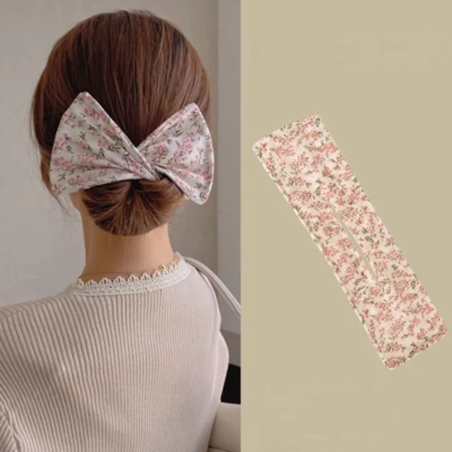 Haarspange mit Schleife für Damen & Mädchen | Charmantes Accessoire für Zopf & Half-Up | Schnell befestigt, alltagstauglich & festlich