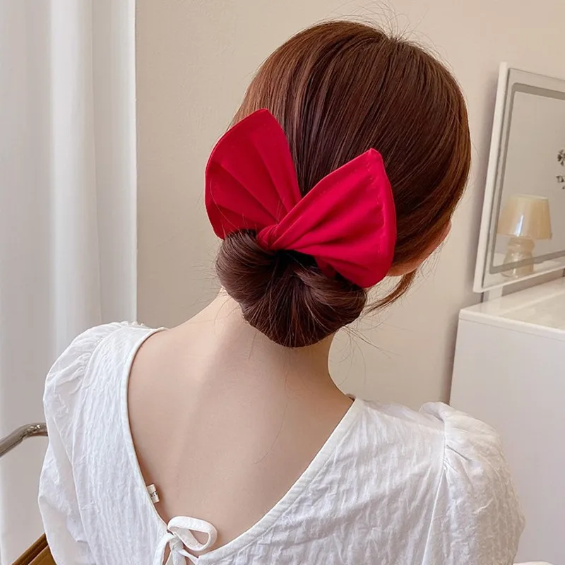 Haarspange mit Schleife für Damen & Mädchen | Charmantes Accessoire für Zopf & Half-Up | Schnell befestigt, alltagstauglich & festlich