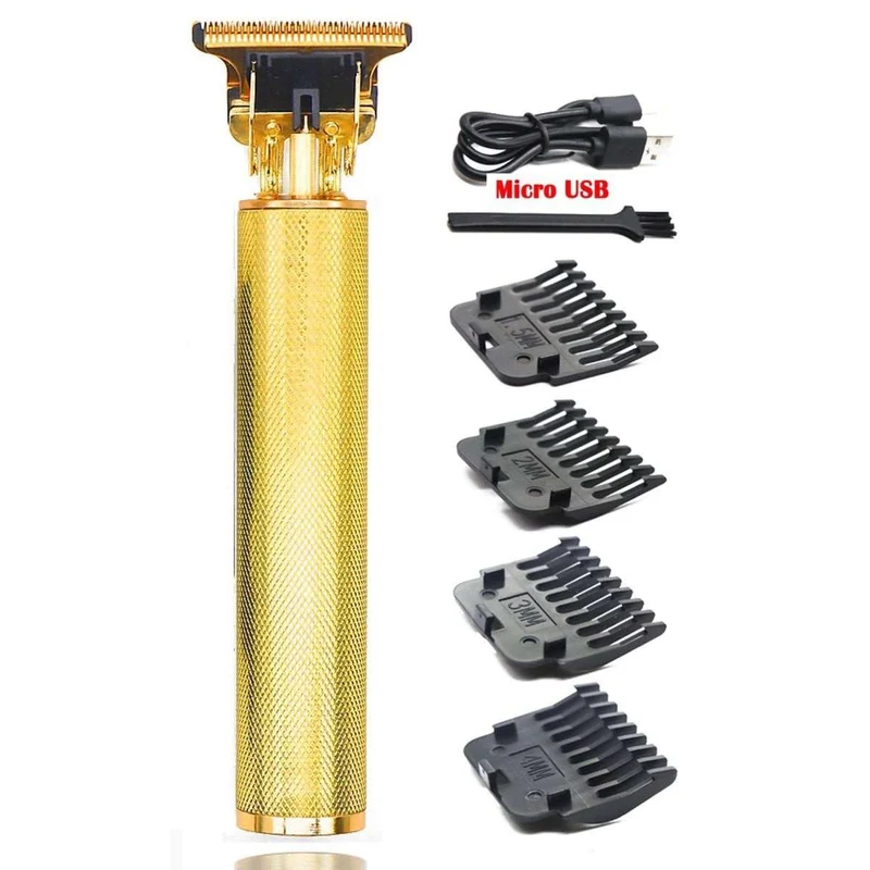 Elektrischer Haartrimmer mit Titan- & Edelstahlklingen | LCD-Display & 1200mAh Akku | Wasserdicht | Für Bart, Konturen & Kopf