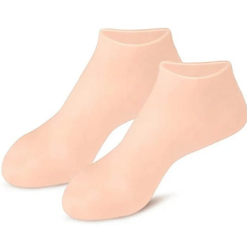 Silikon Fersensocken 1+1 Set | feuchtigkeitsspendend & wiederverwendbar | für weiche, glatte Füße | elastisch & rutschfest
