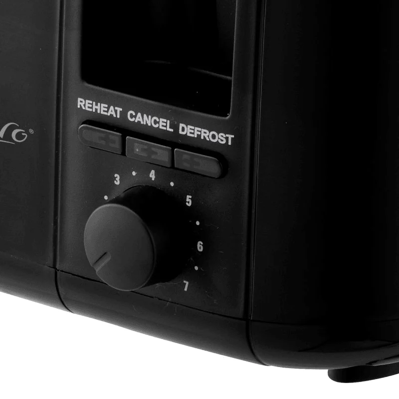 Nero Classic Black Toaster 4 Slice 7 Settings