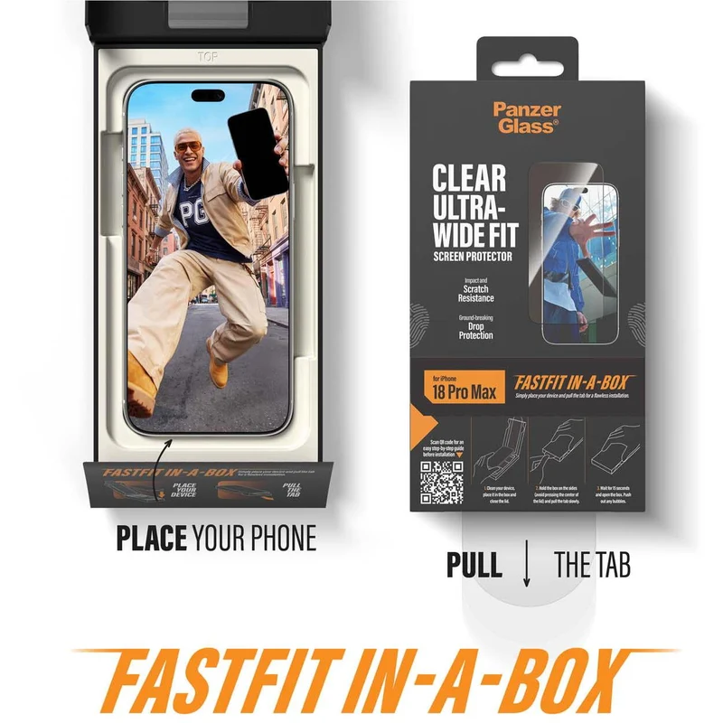 PanzerGlass Screen Protector for iPhone 18 Pro Max/17 Pro Max with FASTFIT IN-A-BOX