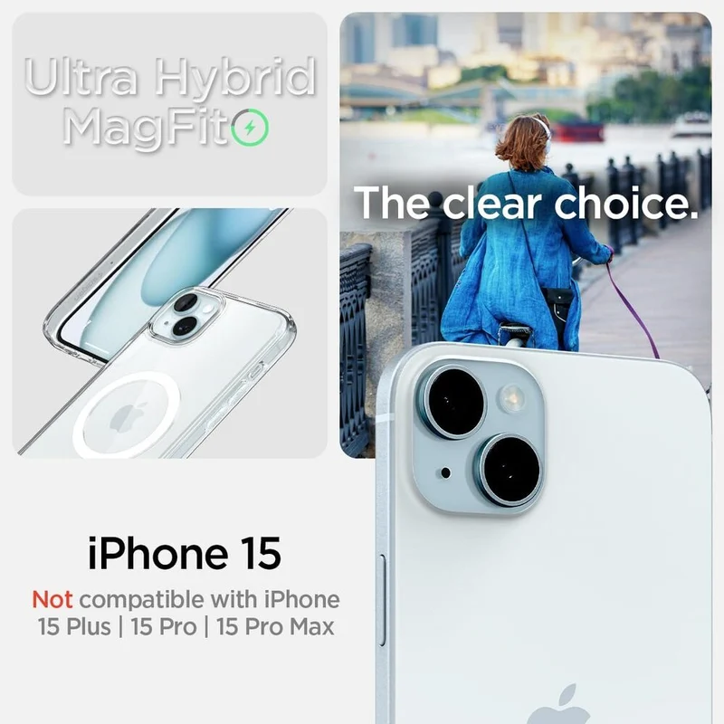 SPIGEN Ultra Hybrid MagSafe Case for iPhone 15 (White)
