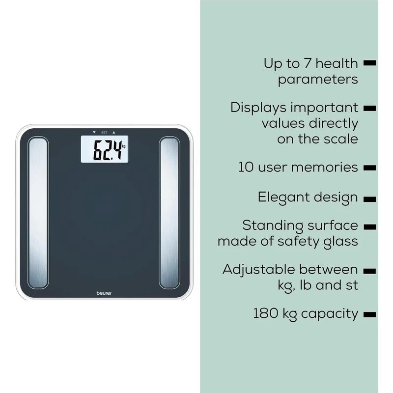 Beurer BF183BG Limited Edition Digital Glass Body Fat Scale