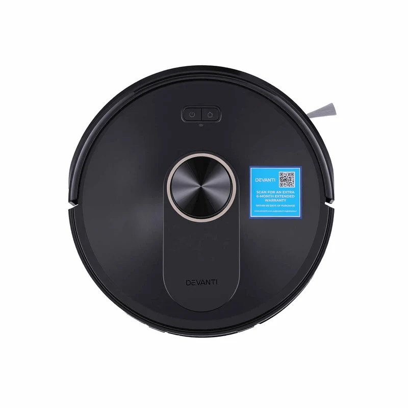 DEVANTI Robot Vacuum and Mop, Self-Empty APP Control 6000Pa LDS Laser 3in1