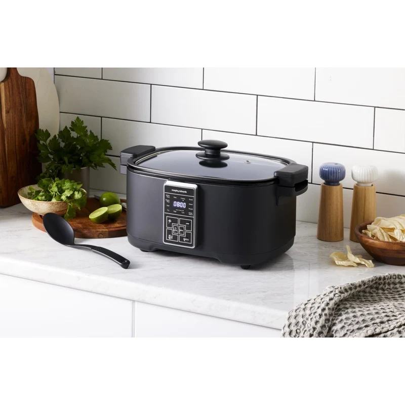 Morphy Richards Digital 6.5L Slow Cooker Matte Black 10 Preset Functions