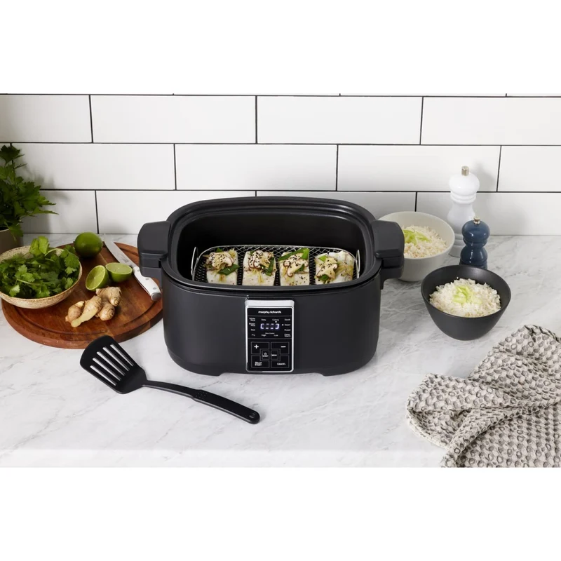 Morphy Richards Digital 6.5L Slow Cooker Matte Black 10 Preset Functions