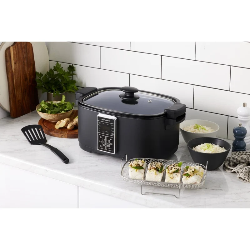 Morphy Richards Digital 6.5L Slow Cooker Matte Black 10 Preset Functions