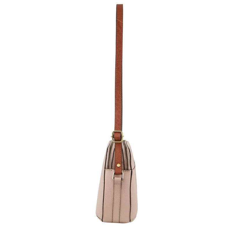 Pierre Cardin Women's Leather Classic Shoulder Crossbody Bag 24x17cm Nude