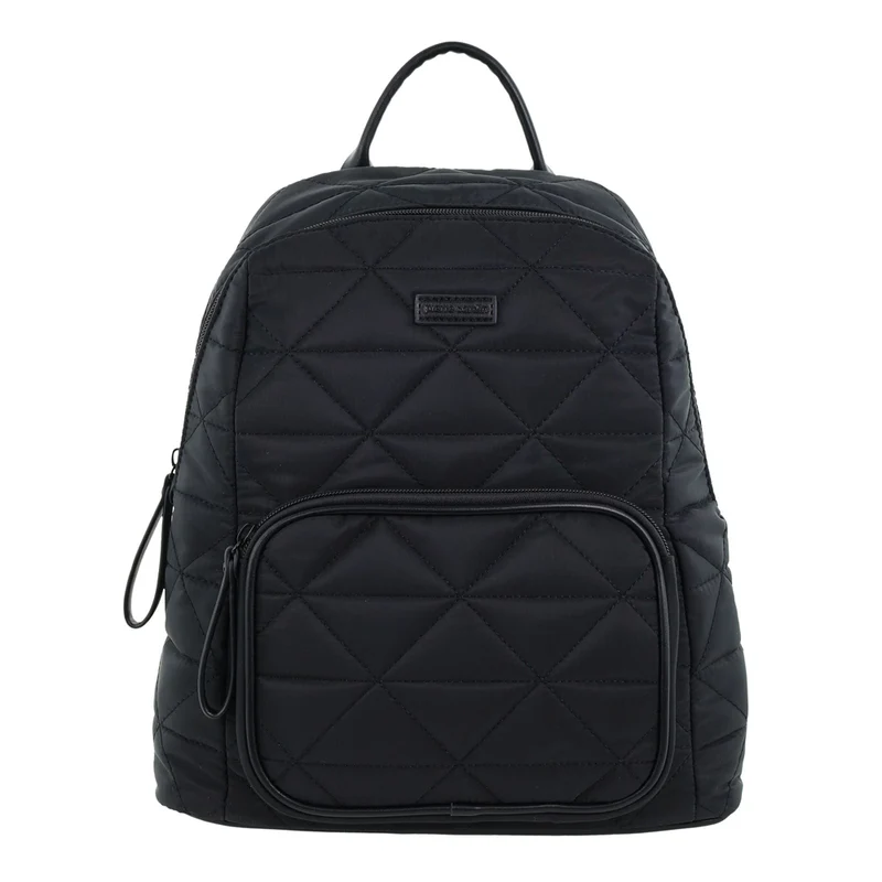 Pierre Cardin Nylon Quilted Casual Travel Backpack Bag 30x31cm Black