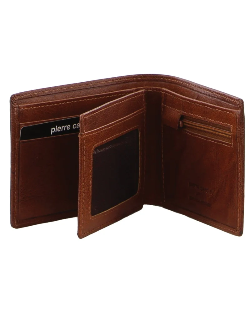 Pierre Cardin Men's Leather Bi-Fold RFID Protected Wallet 11cm Tan