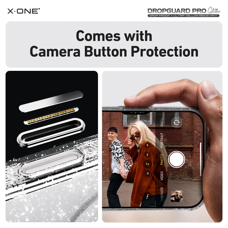 X.One [Mgsafe] Glitter Impact Protection Case iPhone 17 Pro Max - Glitter Clear