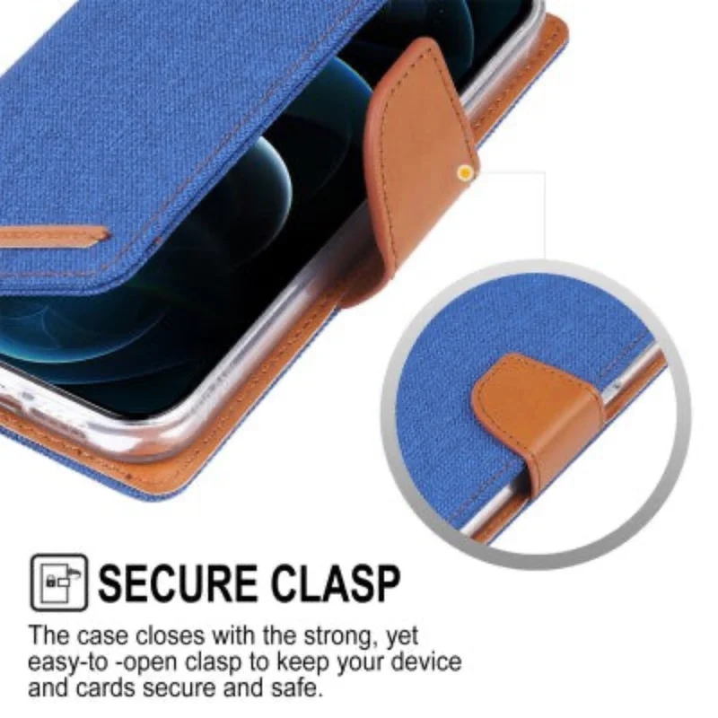 Goospery Canvas Diary case for iPhone 14 Plus - Green