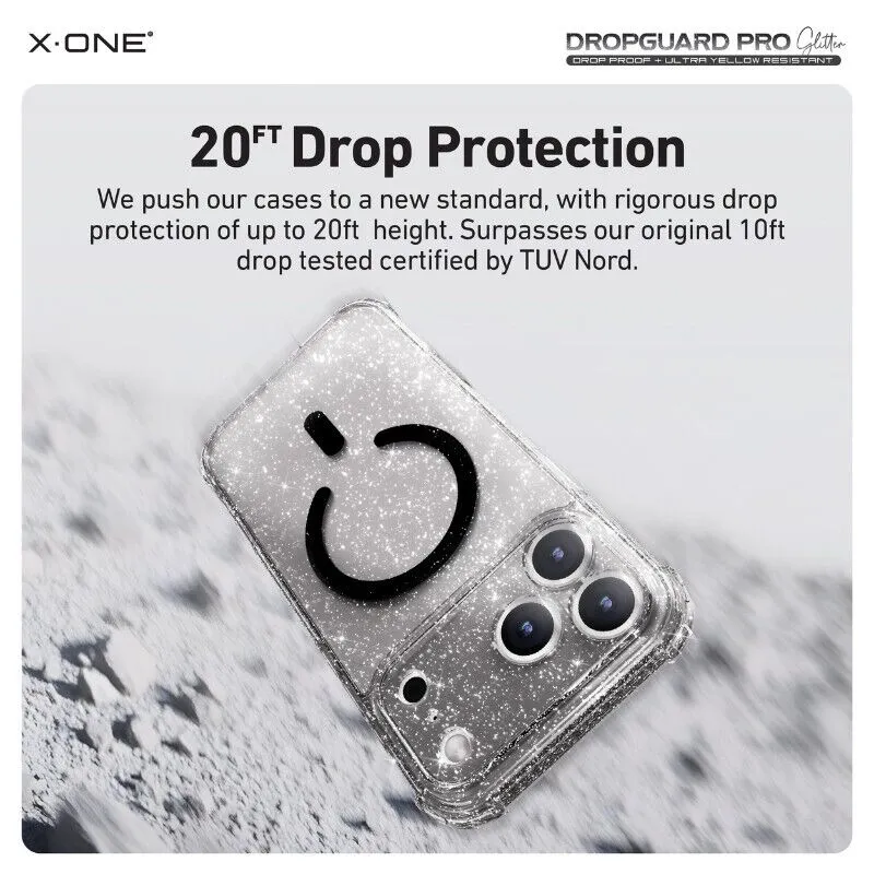 X.One [Mgsafe] Glitter Impact Protection Case iPhone 17 Air - Glitter Black