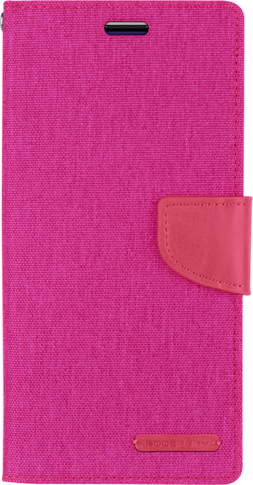 Goospery Canvas Diary For iPhone 13 Mini - Pink